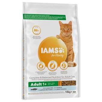 ZooPlus 10kg iams for vitality adult tengeri hal száraz macskatáp 10% árengedménnyel ajánlat