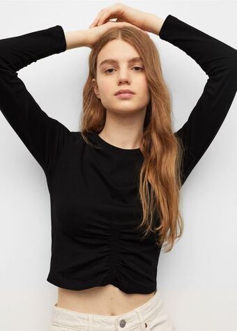 Mango Póló rakott díszítéssel ajánlat