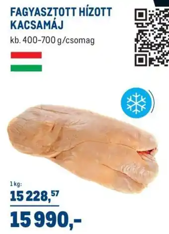 Fagzasytott hÍyott kacsamáj 1kg