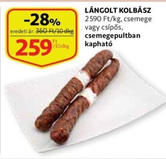 Auchan Lángolt kolbász 10dkg ajánlat