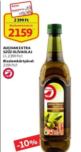 Auchan Auchan extra szűz olívaolaj 1l ajánlat