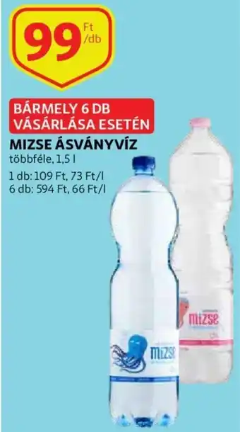 Auchan Mizse ásványvíz többféle 1.5l ajánlat