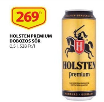 Auchan Holsten premium dobozos sör 0.5l ajánlat