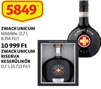 Auchan Zwack unicum 0.7l ajánlat