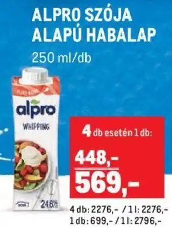 Metro Alpro szója alapú habalap 250ml ajánlat