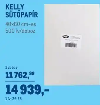 Metro Kelly sütőpapír 40x60cm 500iv ajánlat