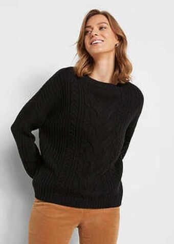 Bonprix Pulóver fonott mintával ajánlat