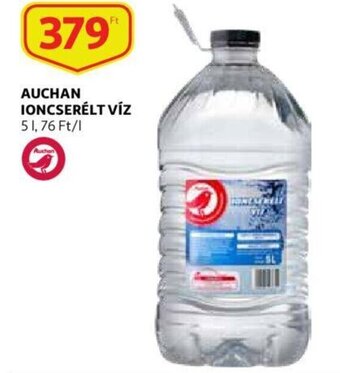 Auchan Auchan ioncserélt víz 5l ajánlat