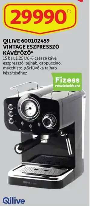 Auchan Qilive 600102459 vintage eszpresszó kávéfőző ajánlat