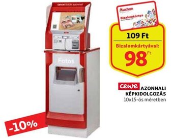 Cewe azonnali képkidolgozás
