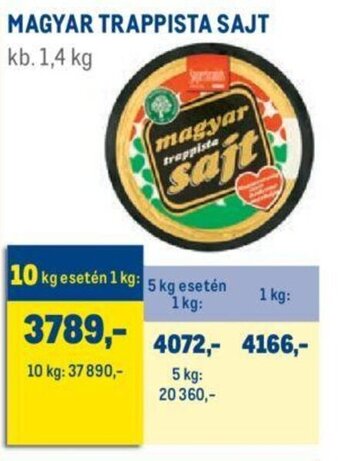 Metro Magyar trappista sajt ajánlat
