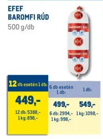 Metro Efef baromfi rúd 500g ajánlat