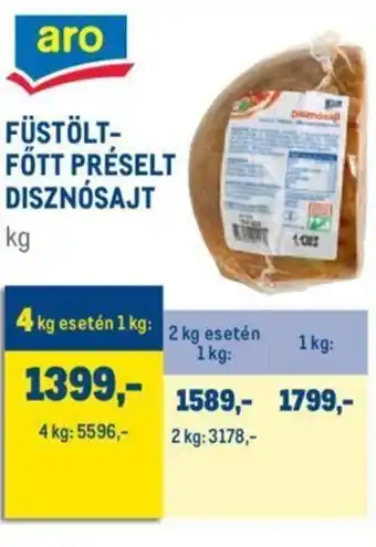 Aro füstöltfőtt préselt disznósajt
