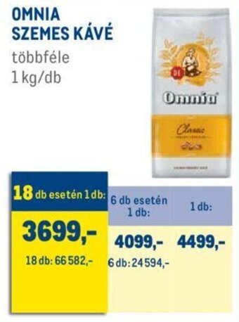Metro Omnia szemes kávé 1kg ajánlat