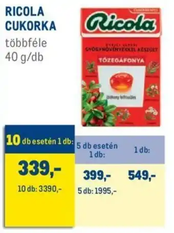 Ricola cukorka 40g