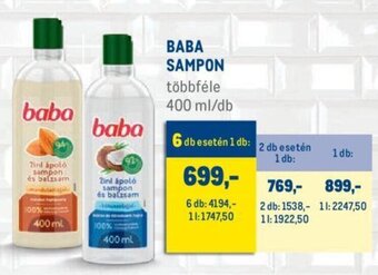 Metro Baba sampon 400ml ajánlat