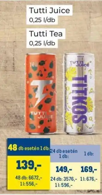 Metro Tutti juice tea ajánlat