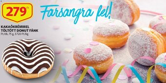 Auchan Kakaókrémmel töltött donut fánk 75g ajánlat