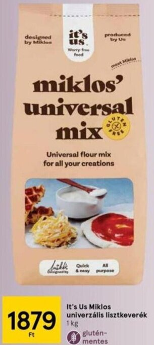 Tesco It's us miklos univerzális lisztkeverék 1kg ajánlat