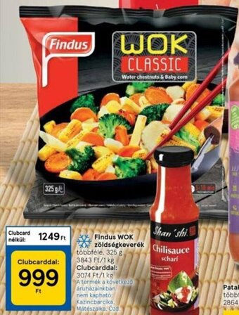 Tesco Findus wok zöldségkeverék 325g ajánlat