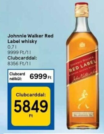 Tesco Johnnie walker red label whisky 0.7l ajánlat
