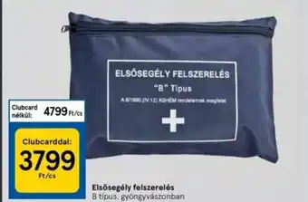 Elsősegély felszerelés B típus. gyöngyvászonban