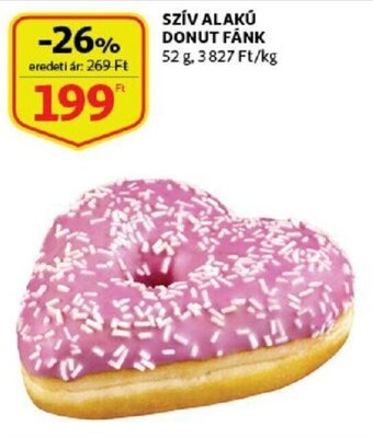 Auchan Szív alakú donut fánk 52g ajánlat