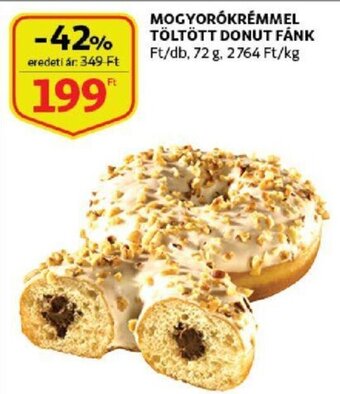 Auchan Mogyorókrémmel töltött donut fánk 72g ajánlat