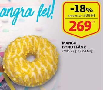 Auchan Mangó donut fánk 72g ajánlat