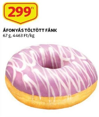 Auchan Áfonyás töltött fánk 67g ajánlat
