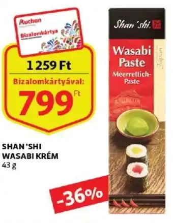 Auchan Shan'shi wasabi krém 43g ajánlat