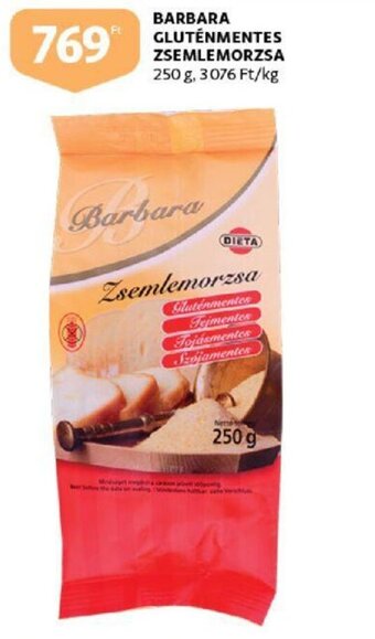 Auchan Barbara gluténmentes zsemlemorzsa 250g ajánlat