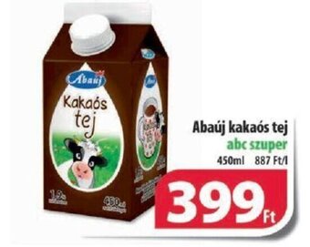 Coop Abaúj kakaós tej 450ml ajánlat