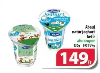 Coop Abaúj natúr joghurt kefír 150g ajánlat