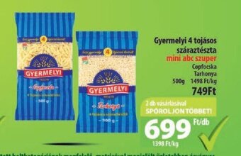 Coop Gyermelyi 4 tojásos száraztészta 500g ajánlat