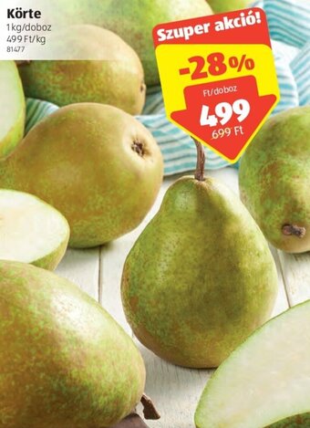 ALDI Körte 1kg ajánlat