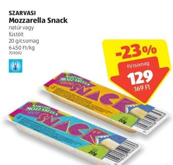 ALDI Szarvasi mozzarella snack 20g ajánlat