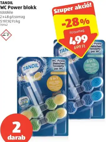 Tandil wc power blokk 2x48g / csomag