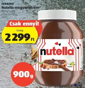 ALDI Ferrero nutella mogyorókrém 900g / üveg ajánlat