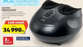 ALDI Easyhome lábmasszírozó intenzív lábreflexzóna-massázs 3 massázsprogramm és erősségi szint max 47-es lábmérethez alkamas darab ajánlat