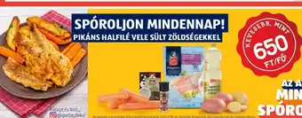 ALDI Spóroljon mindennap! pikáns halfilé vele sült zöldségekkel kevesebb mint ajánlat