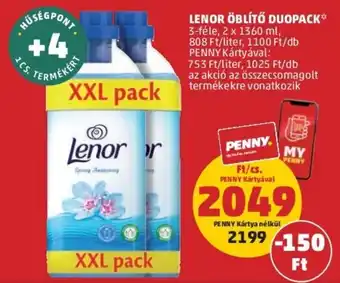 PENNY Lenor öblítő duopack 2x1360ml ajánlat