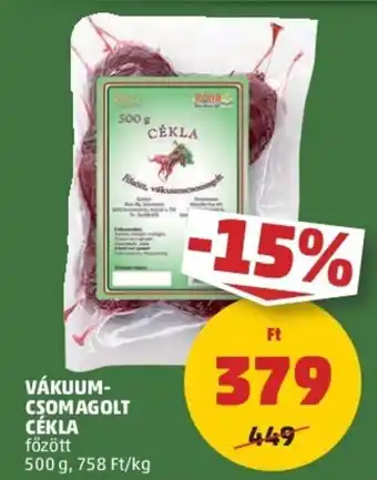 PENNY Vákuumcsomagolt cékla 500g ajánlat