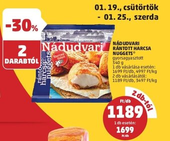 PENNY Nádudvari rántott harcsa nuggets 340g ajánlat