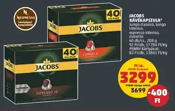 PENNY Jacobs kávékapszula 208g ajánlat