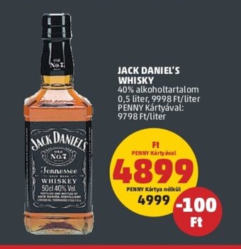 PENNY Jack daniel's whisky 40% 0,5l ajánlat