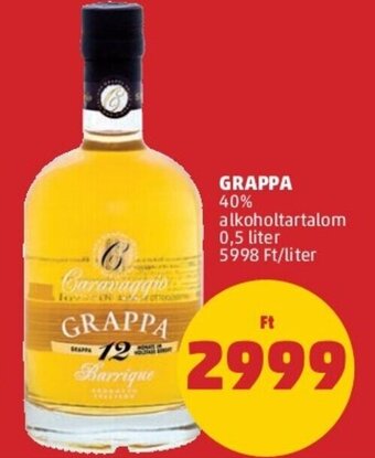 PENNY Grappa 40% 0,5l ajánlat
