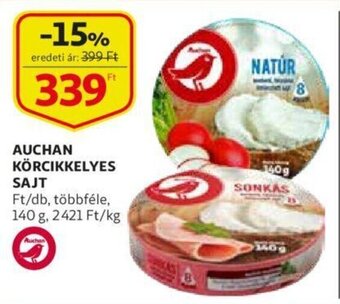 Auchan Auchan körcikkelyes sajt 140g ajánlat