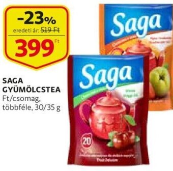 Auchan Saga gyümölcstea 30/35g ajánlat