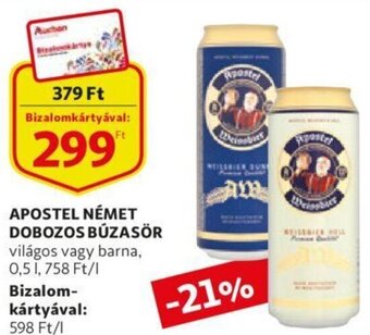 Auchan Apostel német dobozos búzasör 0,5l ajánlat
